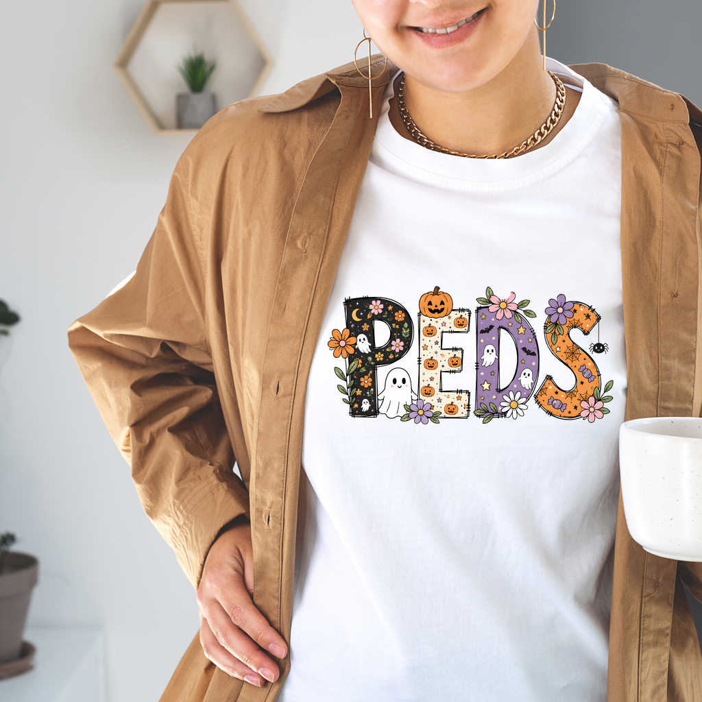Halloween Pumpkin Nurse Shirt Women
