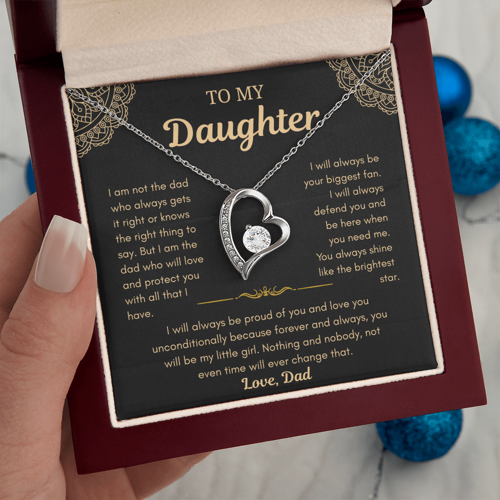 Dad To Daughter Love Necklace Gifts
