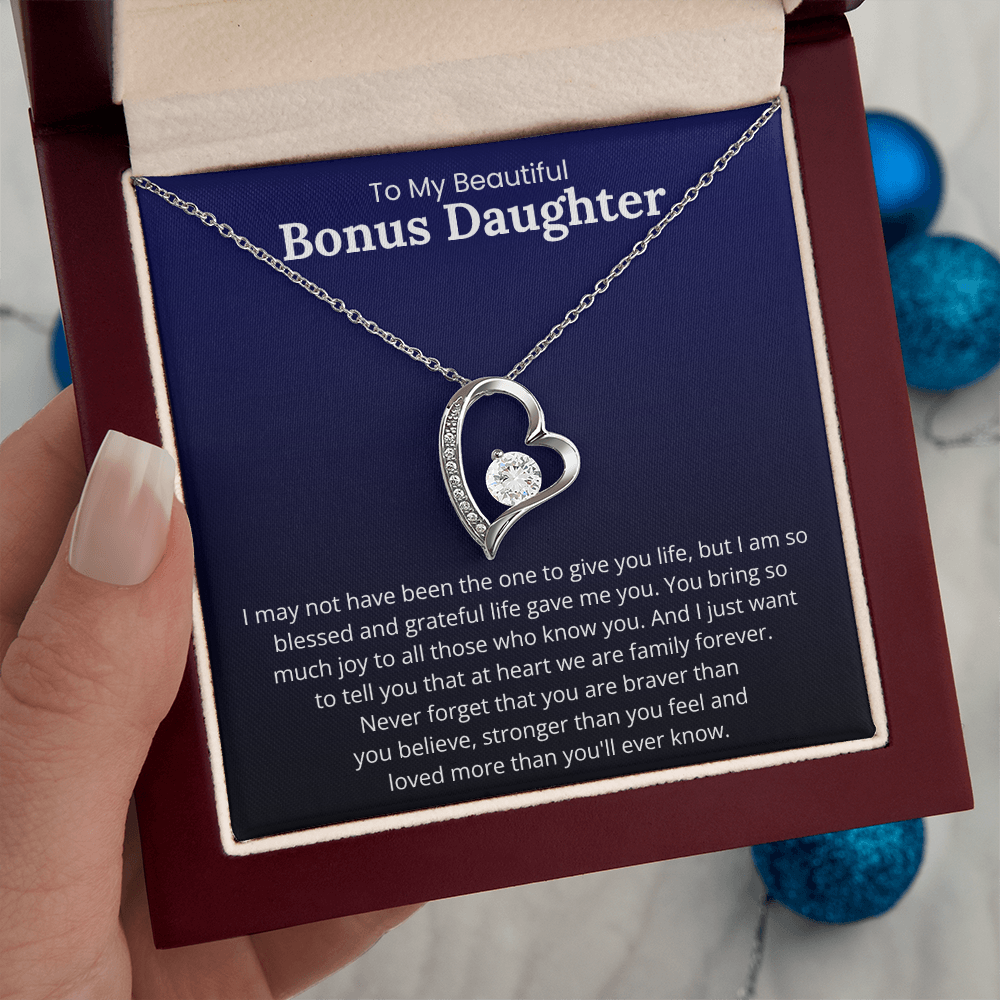 Bonus Daughter Necklace Loving Gift