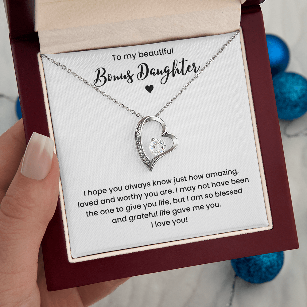 Bonus Daughter Necklace Gifts