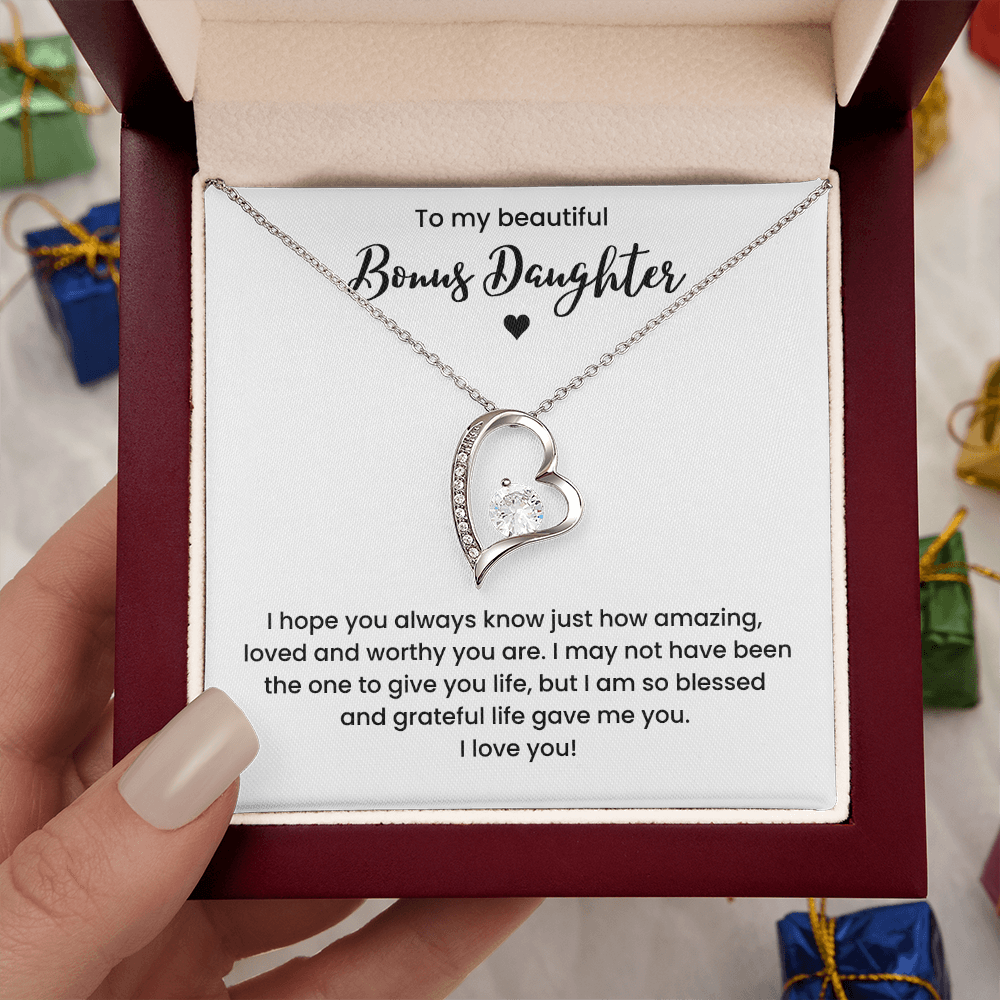 Bonus Daughter Necklace Gifts