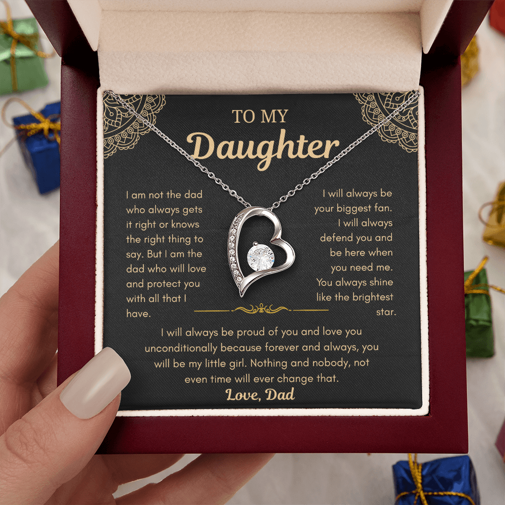 Dad To Daughter Love Necklace Gifts