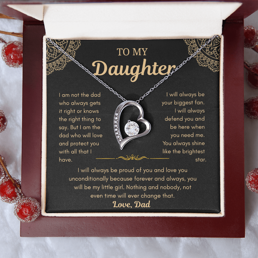 Dad To Daughter Love Necklace Gifts