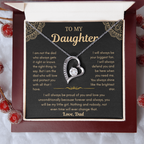 Dad To Daughter Love Necklace Gifts
