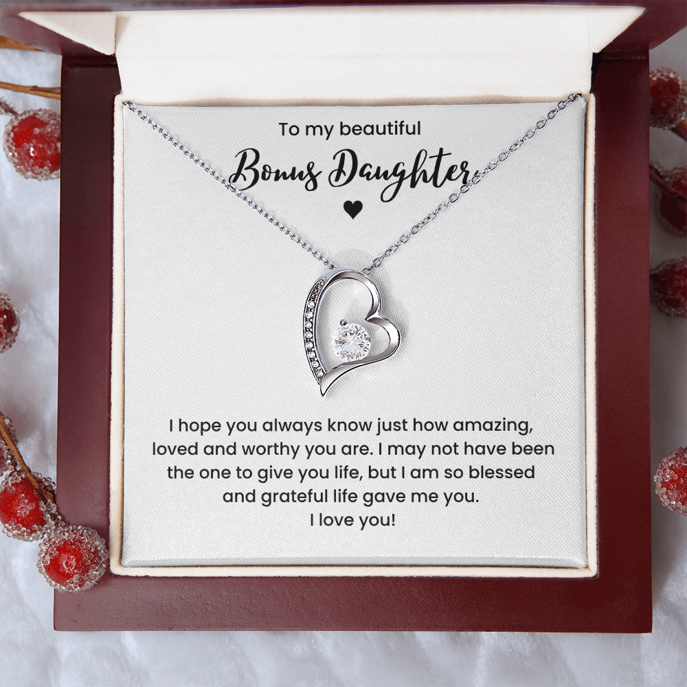 Bonus Daughter Necklace Gifts