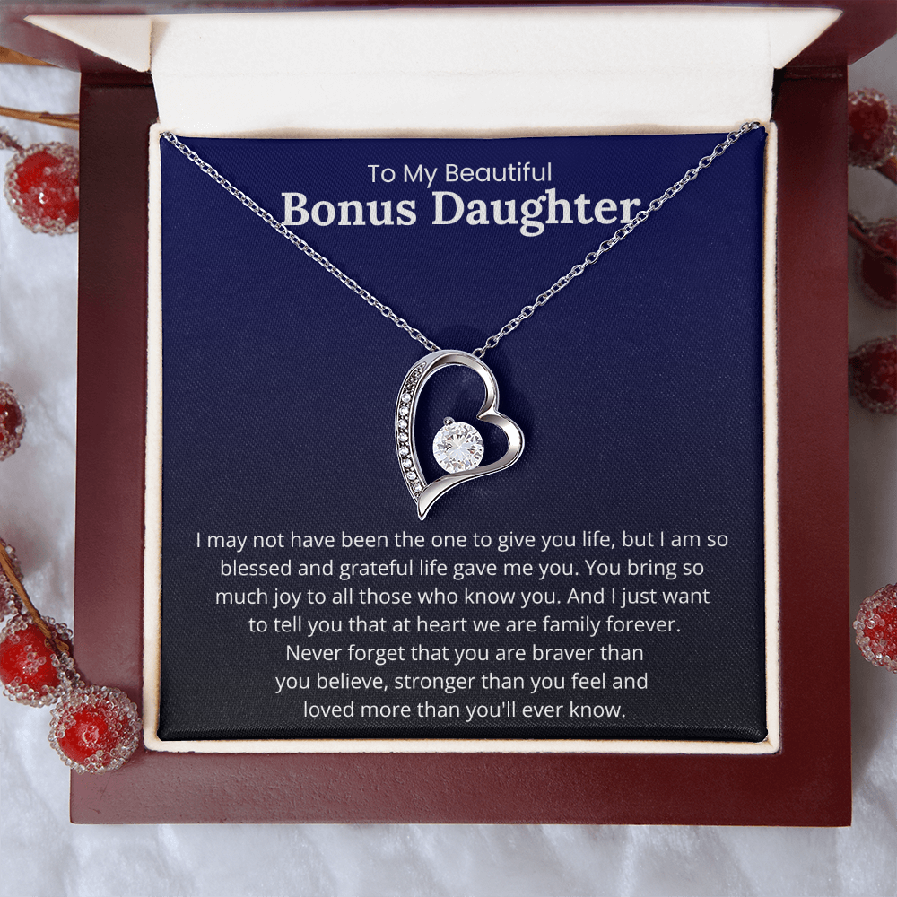 Bonus Daughter Necklace Loving Gift