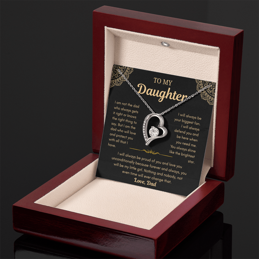 Dad To Daughter Love Necklace Gifts