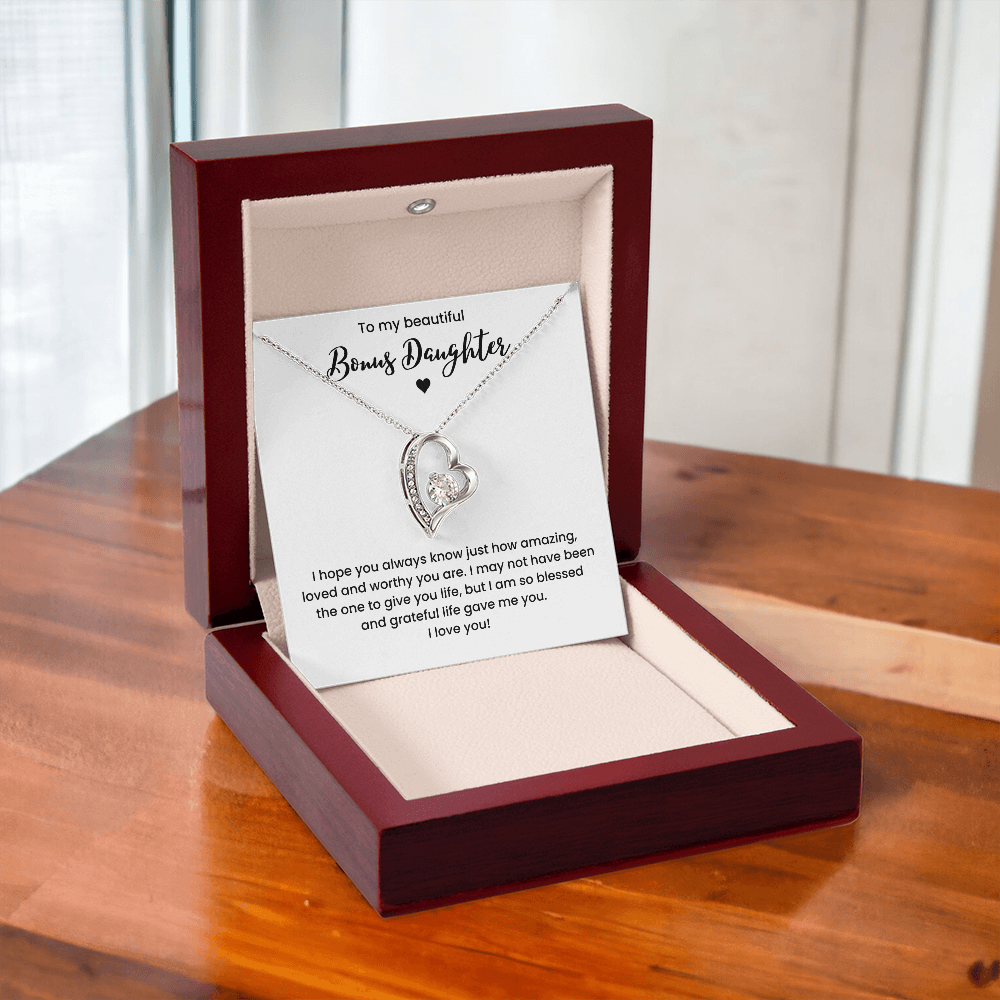 Bonus Daughter Necklace Gifts