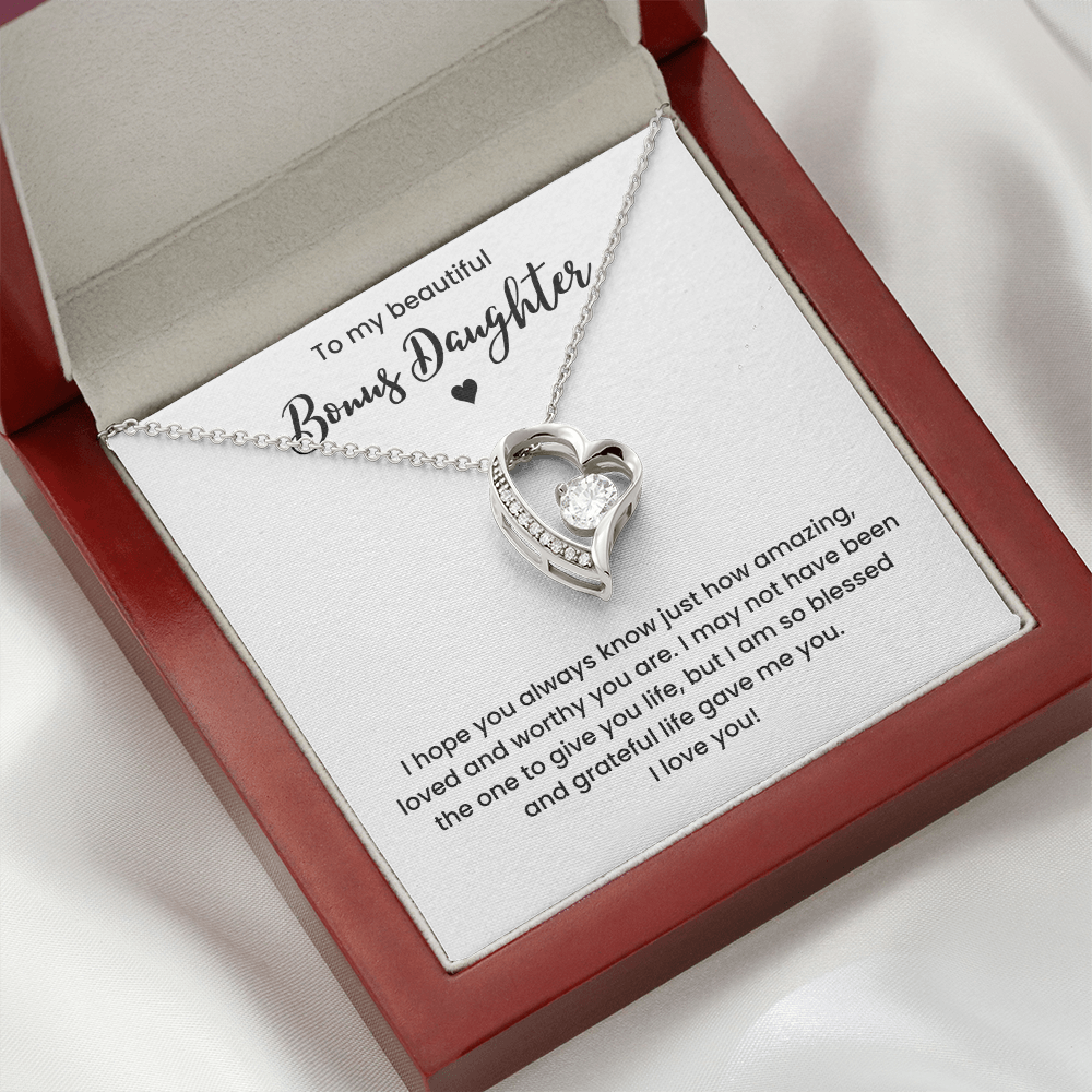 Bonus Daughter Necklace Gifts