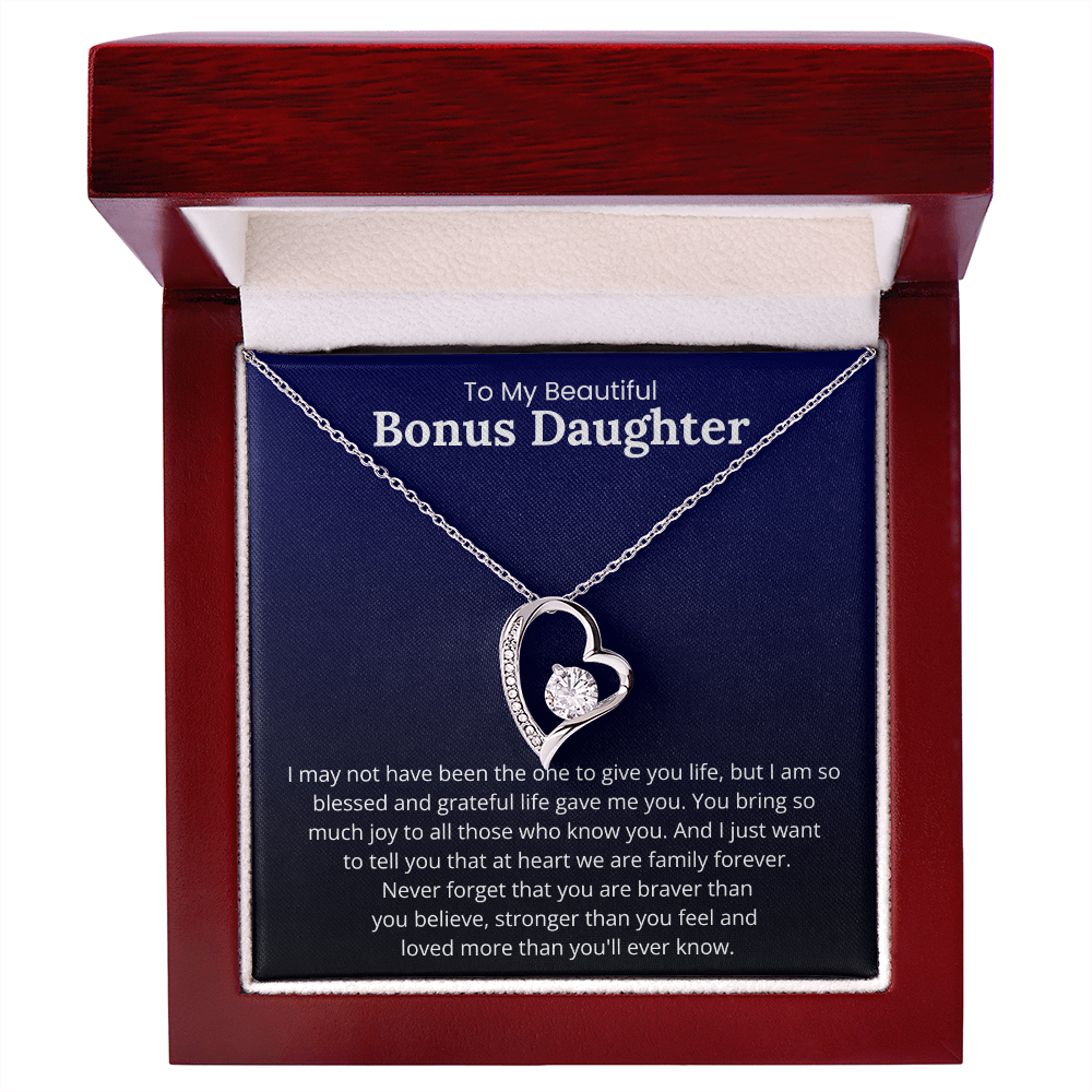Bonus Daughter Necklace Loving Gift