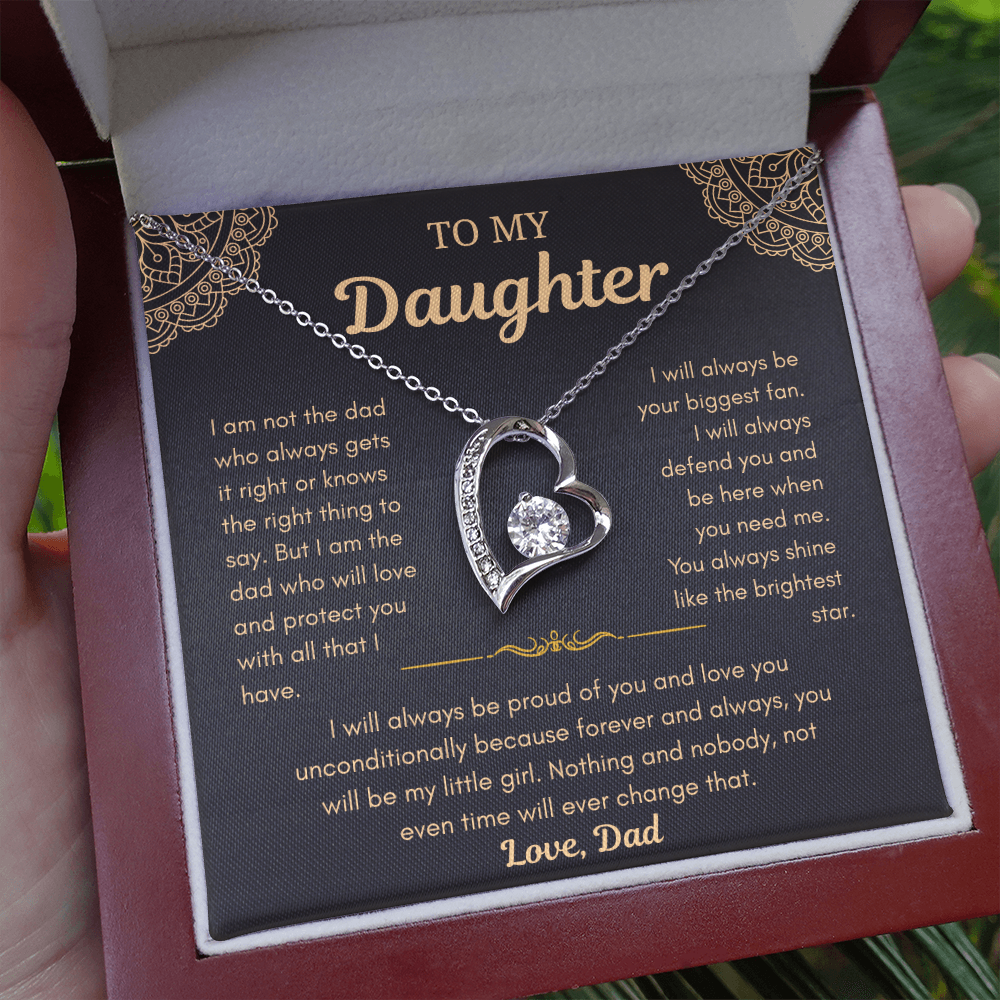 Dad To Daughter Love Necklace Gifts