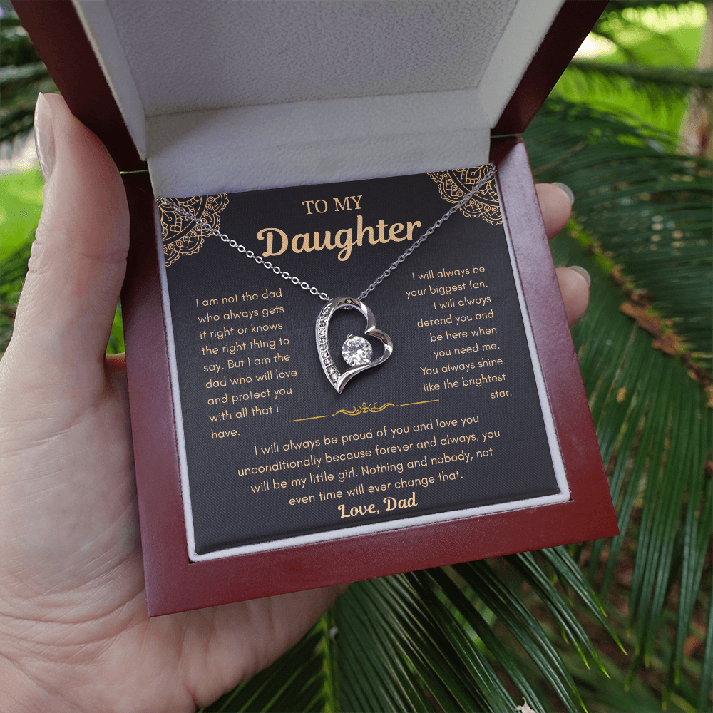 Dad To Daughter Love Necklace Gifts