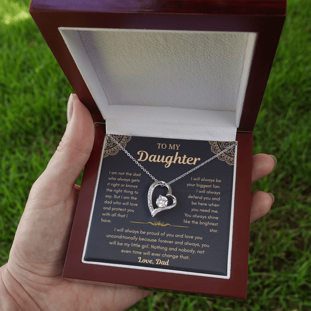 Dad To Daughter Love Necklace Gifts