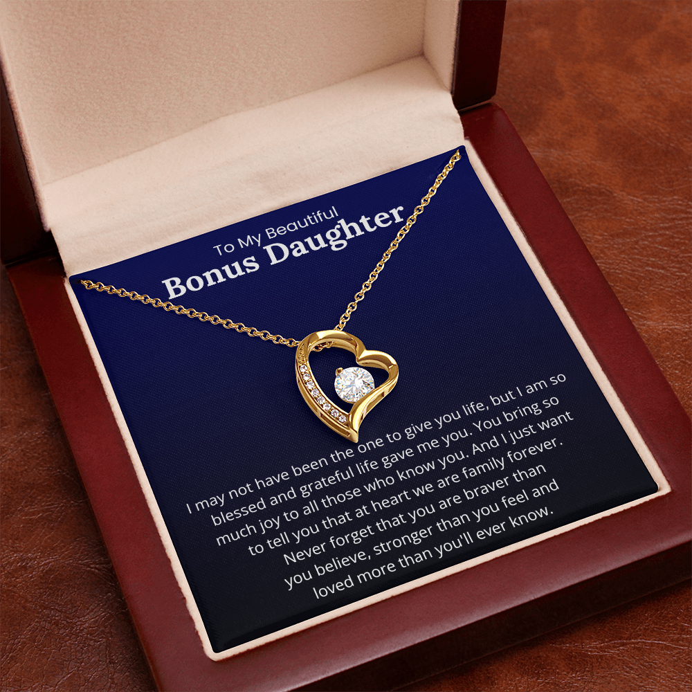 Bonus Daughter Necklace Loving Gift