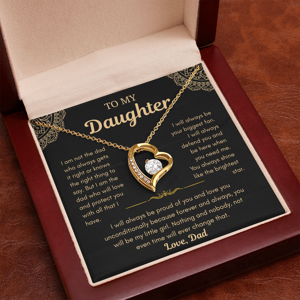 Dad To Daughter Love Necklace Gifts