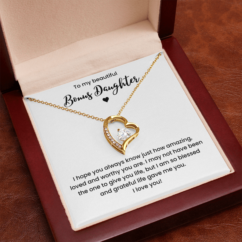 Bonus Daughter Necklace Gifts