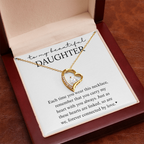 Daughter Heart Linked Necklace Gift