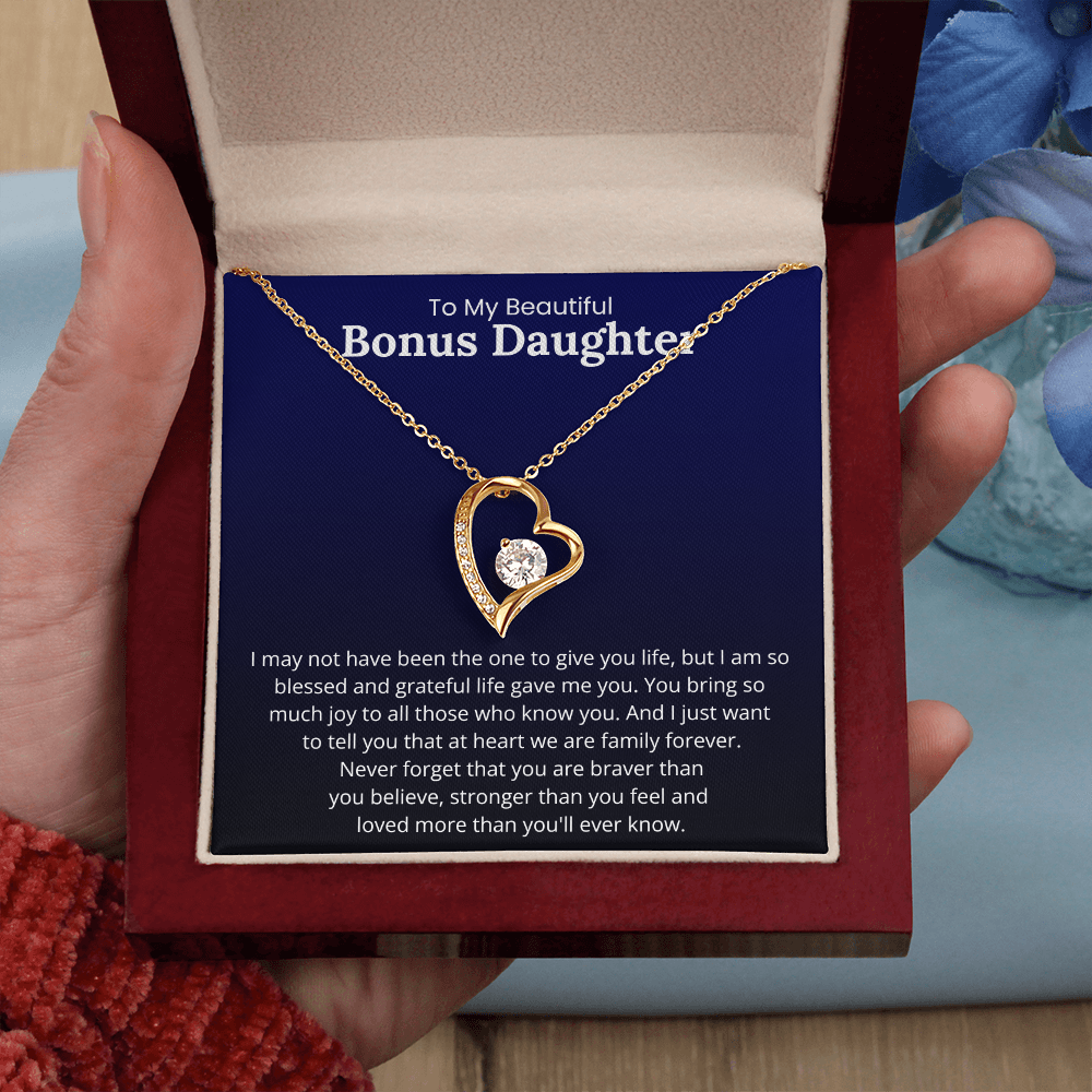 Bonus Daughter Necklace Loving Gift