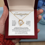 Granddaughter Heart Necklace Gift