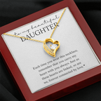 Daughter Heart Linked Necklace Gift