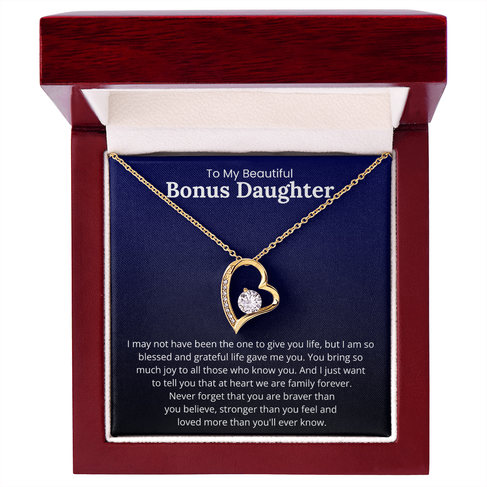 Bonus Daughter Necklace Loving Gift