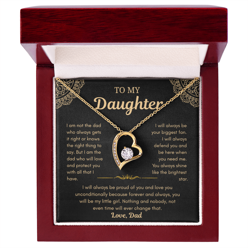 Dad To Daughter Love Necklace Gifts