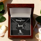 Dad to Daughter Love Necklace Gifts