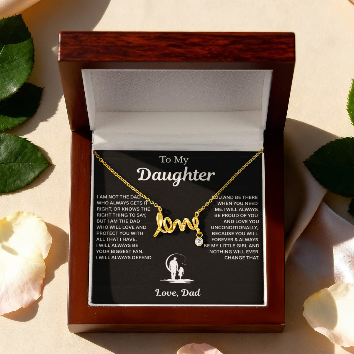 Dad to Daughter Love Necklace Gifts