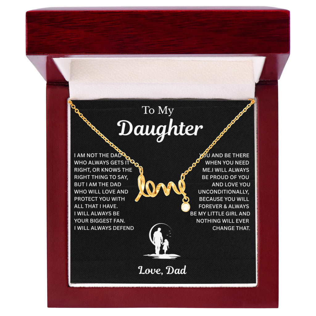 Dad to Daughter Love Necklace Gifts