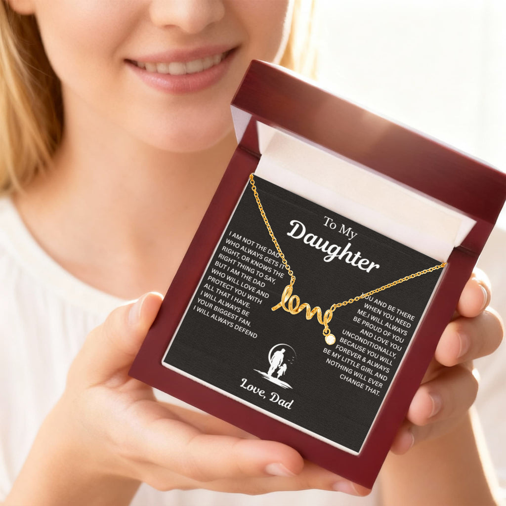 Dad to Daughter Love Necklace Gifts