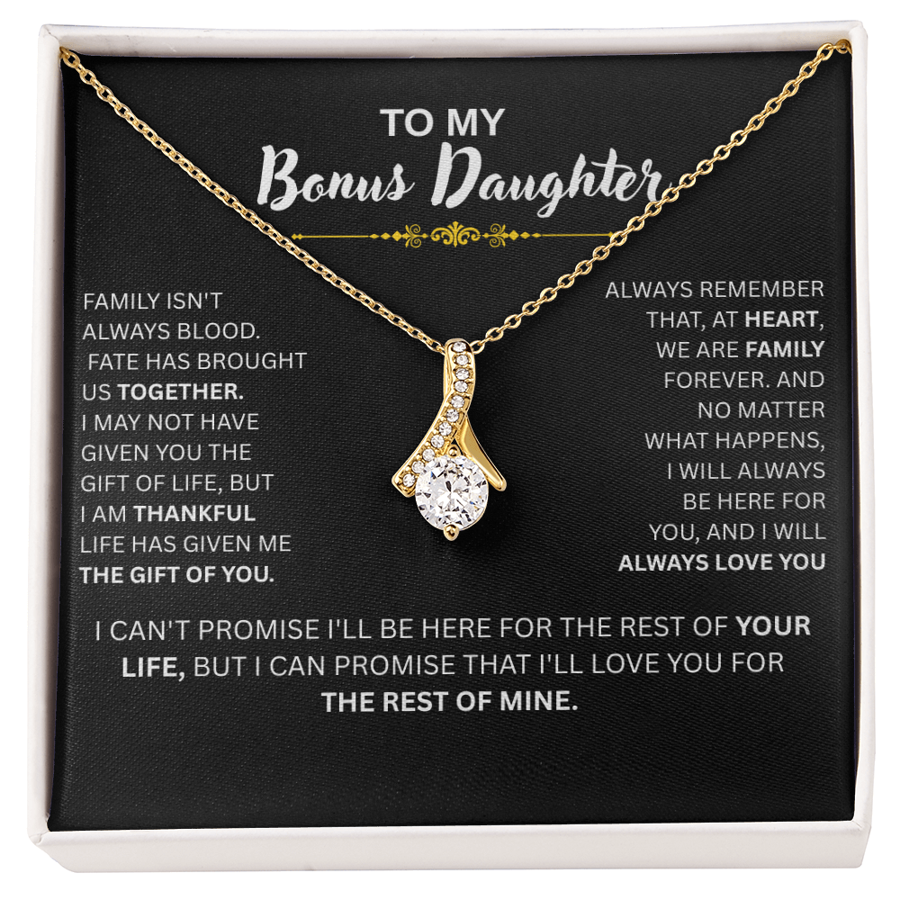 Bonus Daughter Necklace Loving Gift