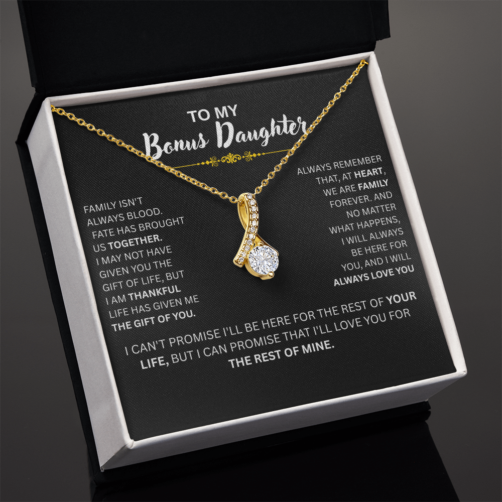 Bonus Daughter Necklace Loving Gift