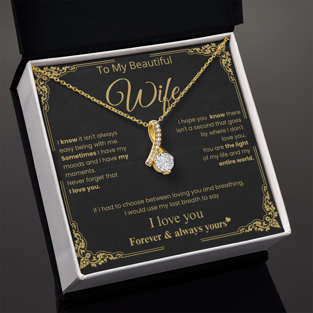 Romantic Wife Love Message Necklace