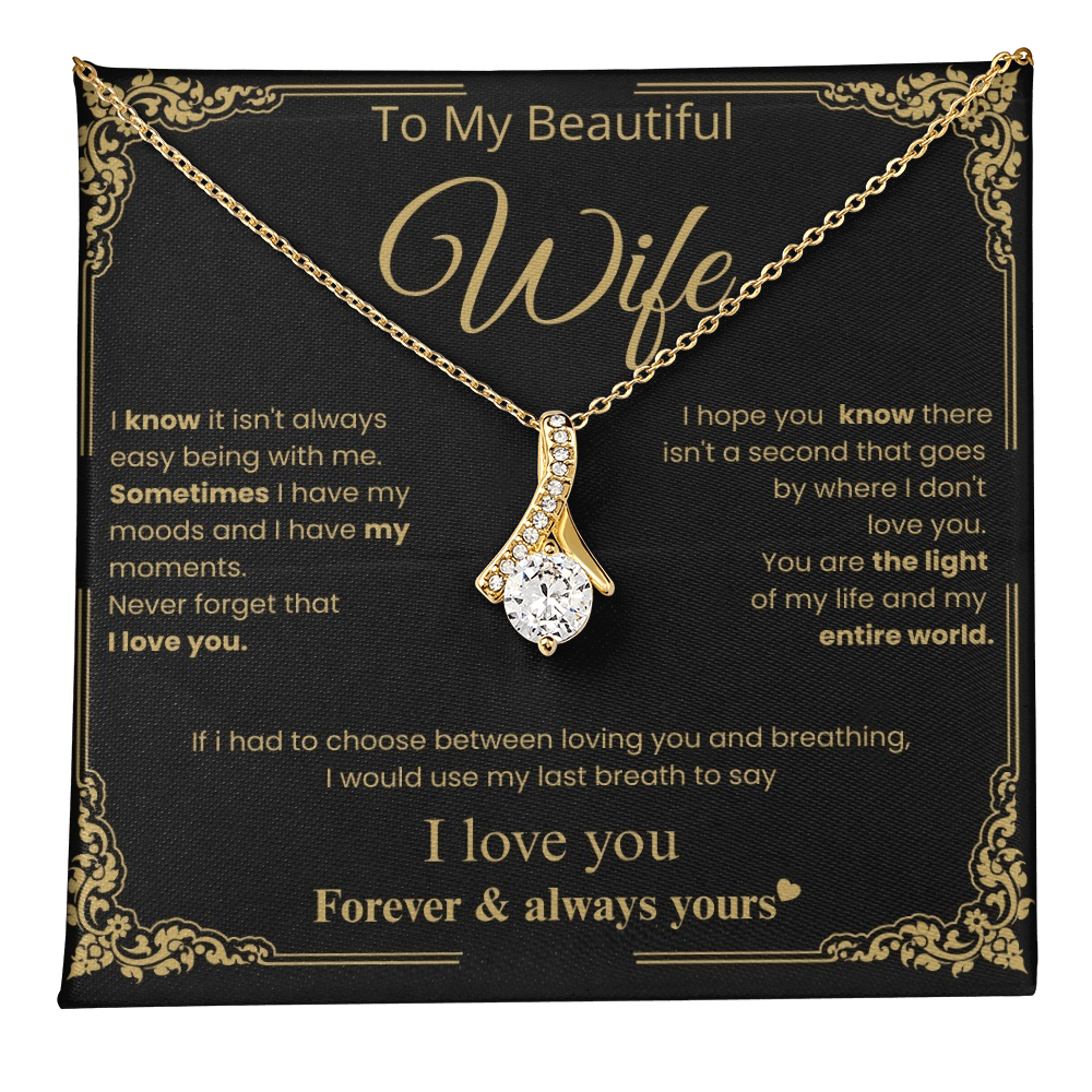 Romantic Wife Love Message Necklace