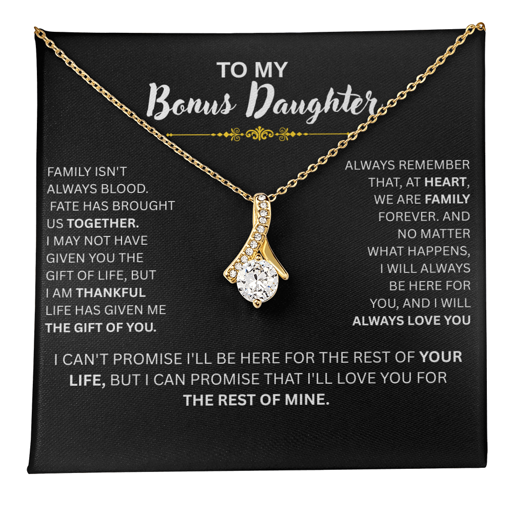 Bonus Daughter Necklace Loving Gift