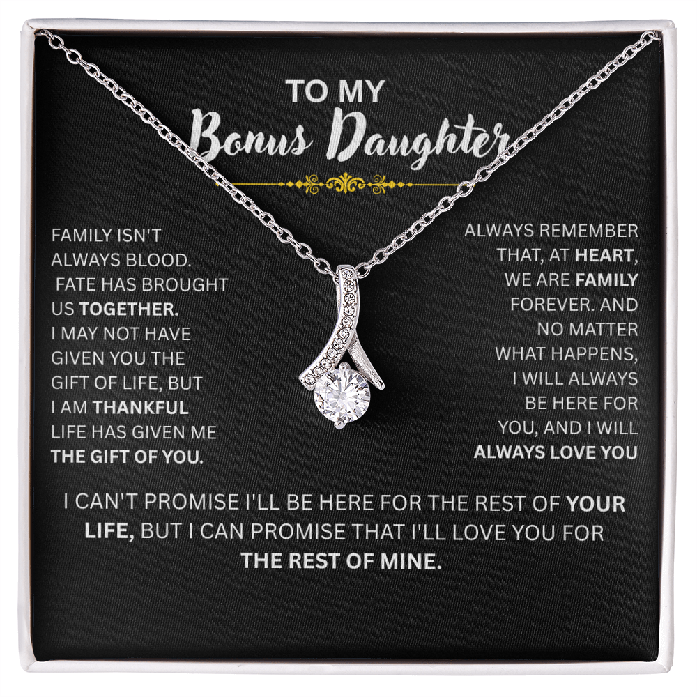 Bonus Daughter Necklace Loving Gift