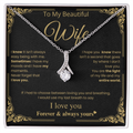 Romantic Wife Love Message Necklace