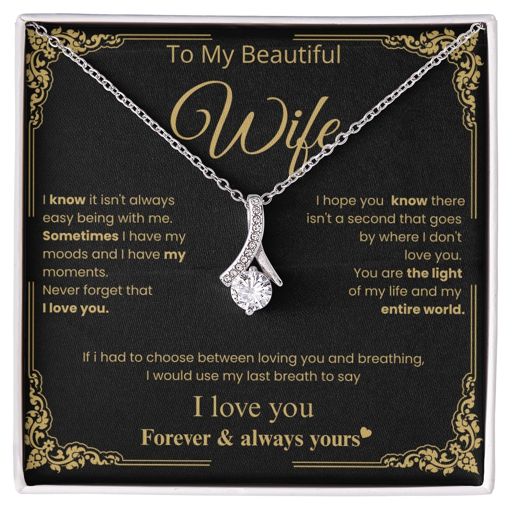 Romantic Wife Love Message Necklace