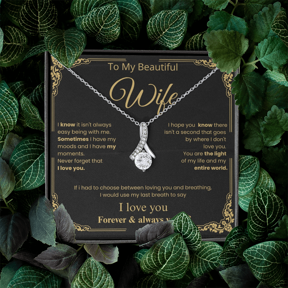 Romantic Wife Love Message Necklace