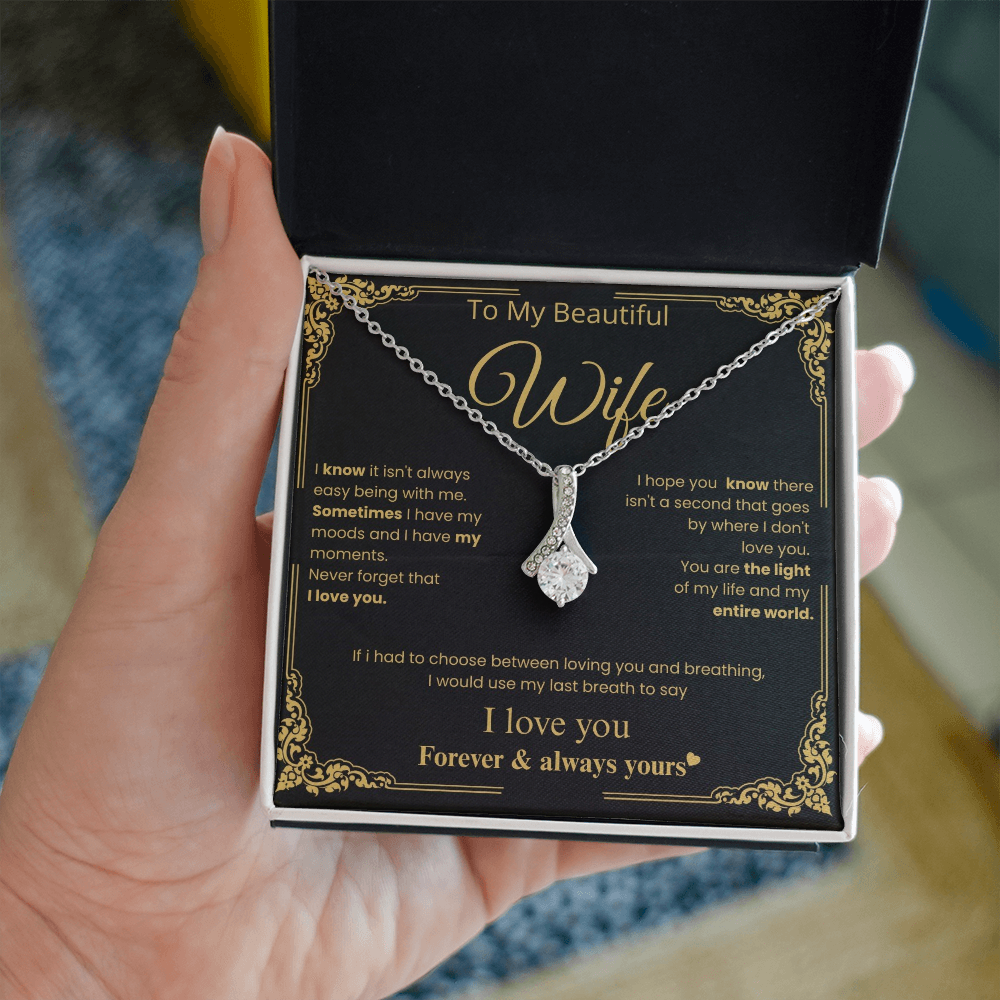 Romantic Wife Love Message Necklace