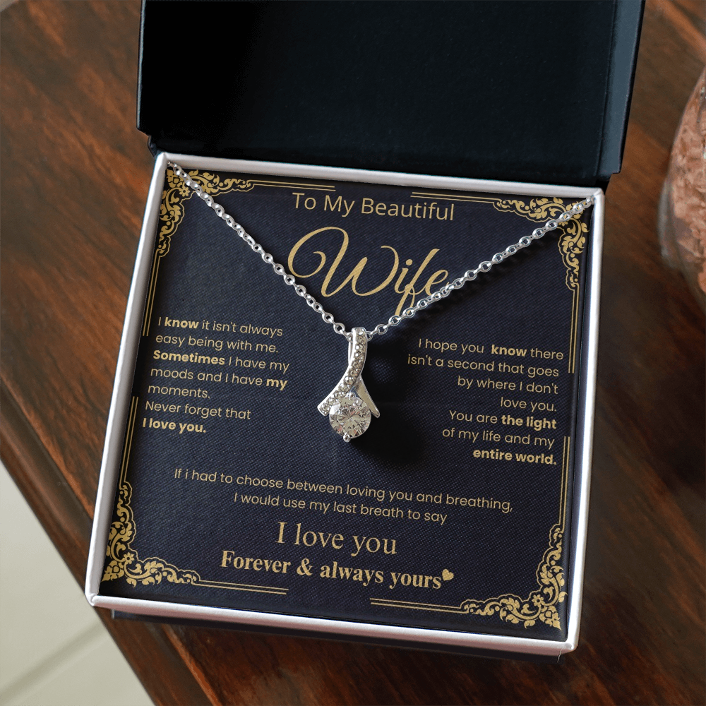 Romantic Wife Love Message Necklace