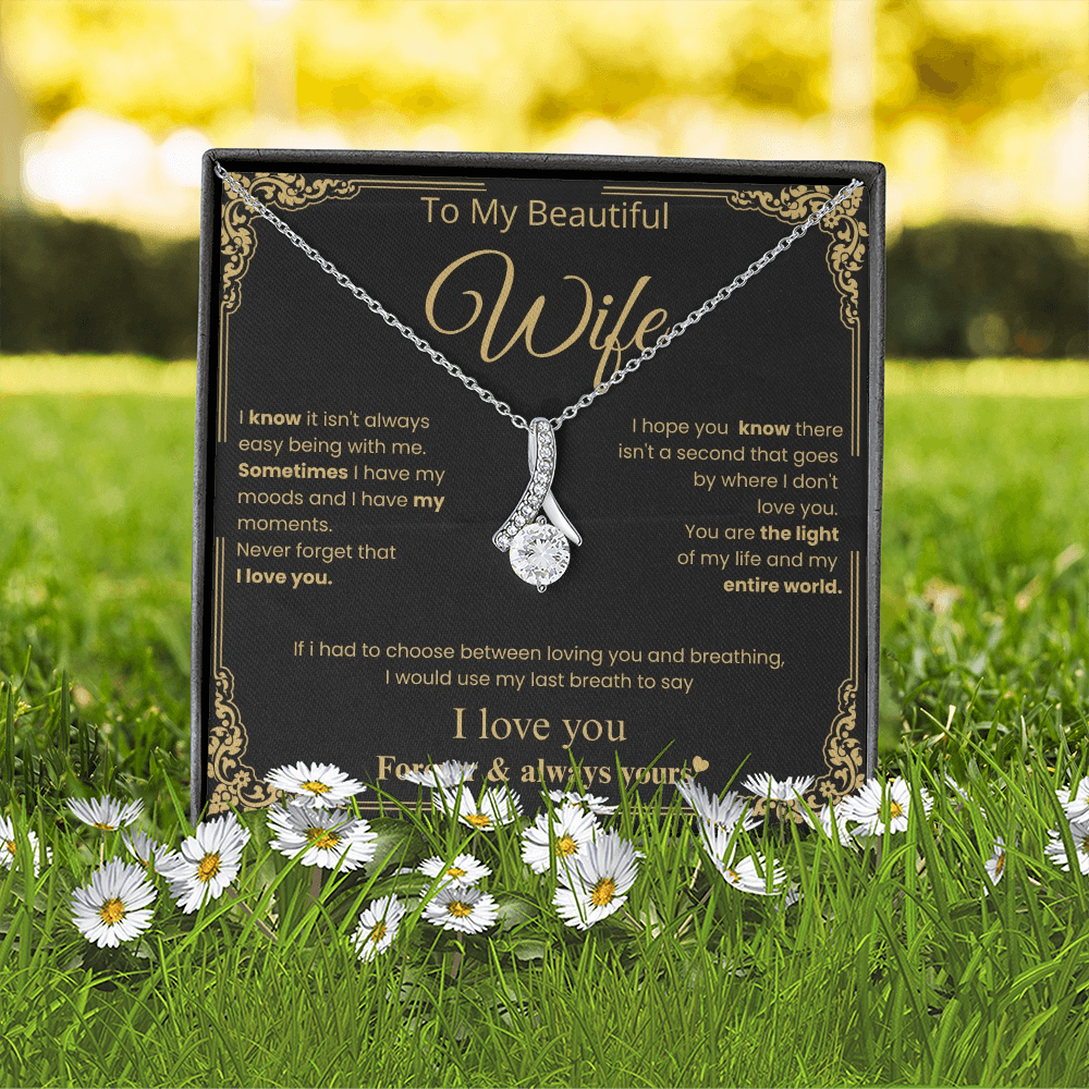 Romantic Wife Love Message Necklace