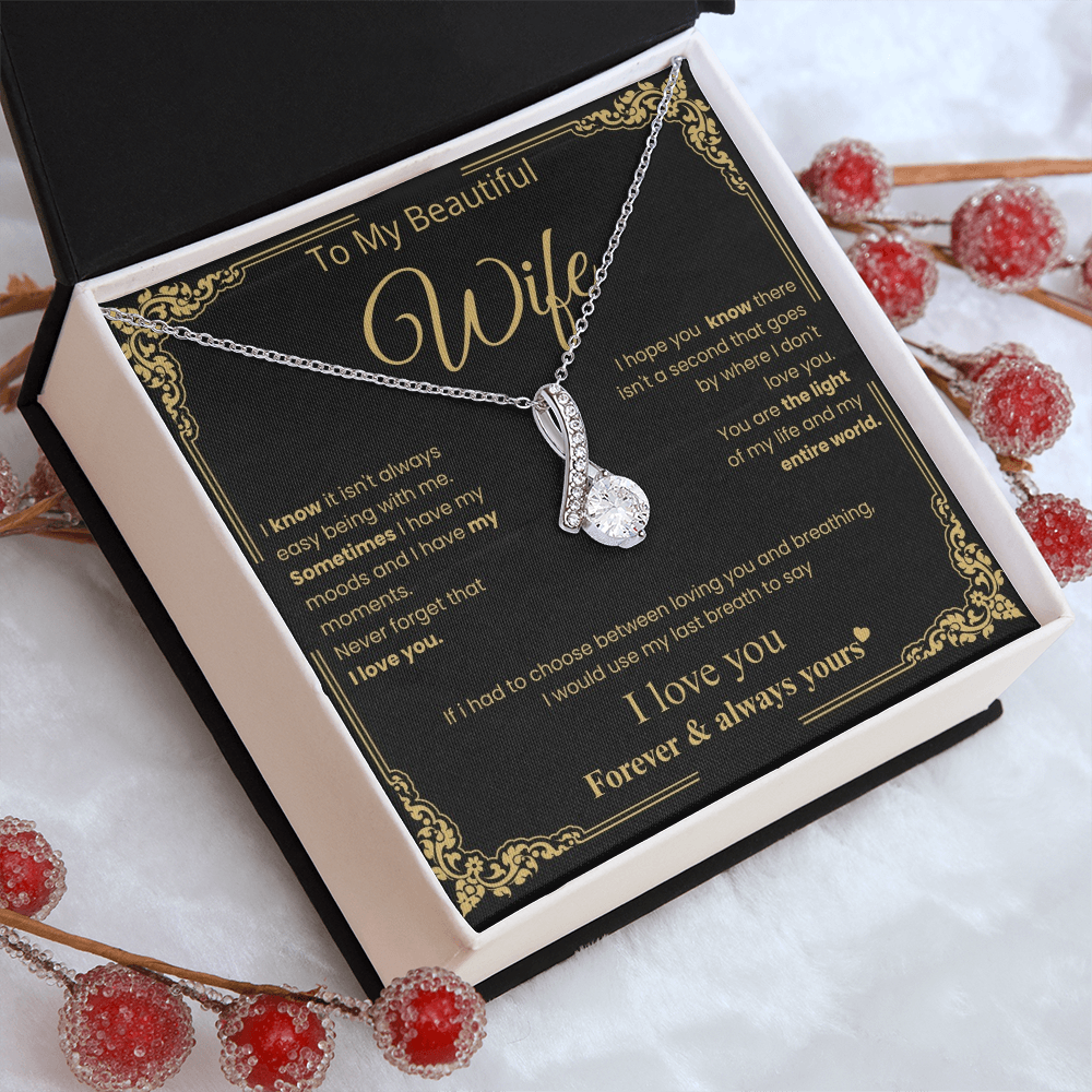 Romantic Wife Love Message Necklace