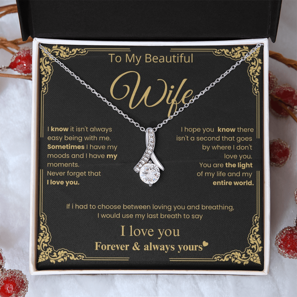 Romantic Wife Love Message Necklace