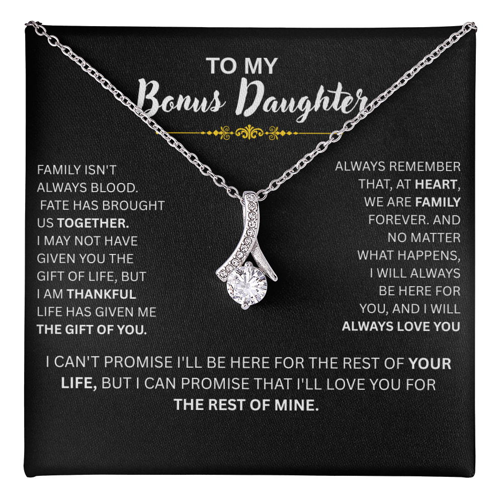 Bonus Daughter Necklace Loving Gift