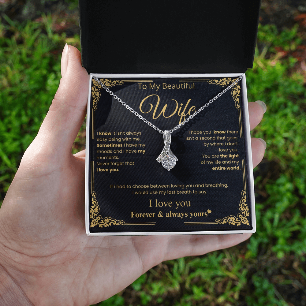 Romantic Wife Love Message Necklace