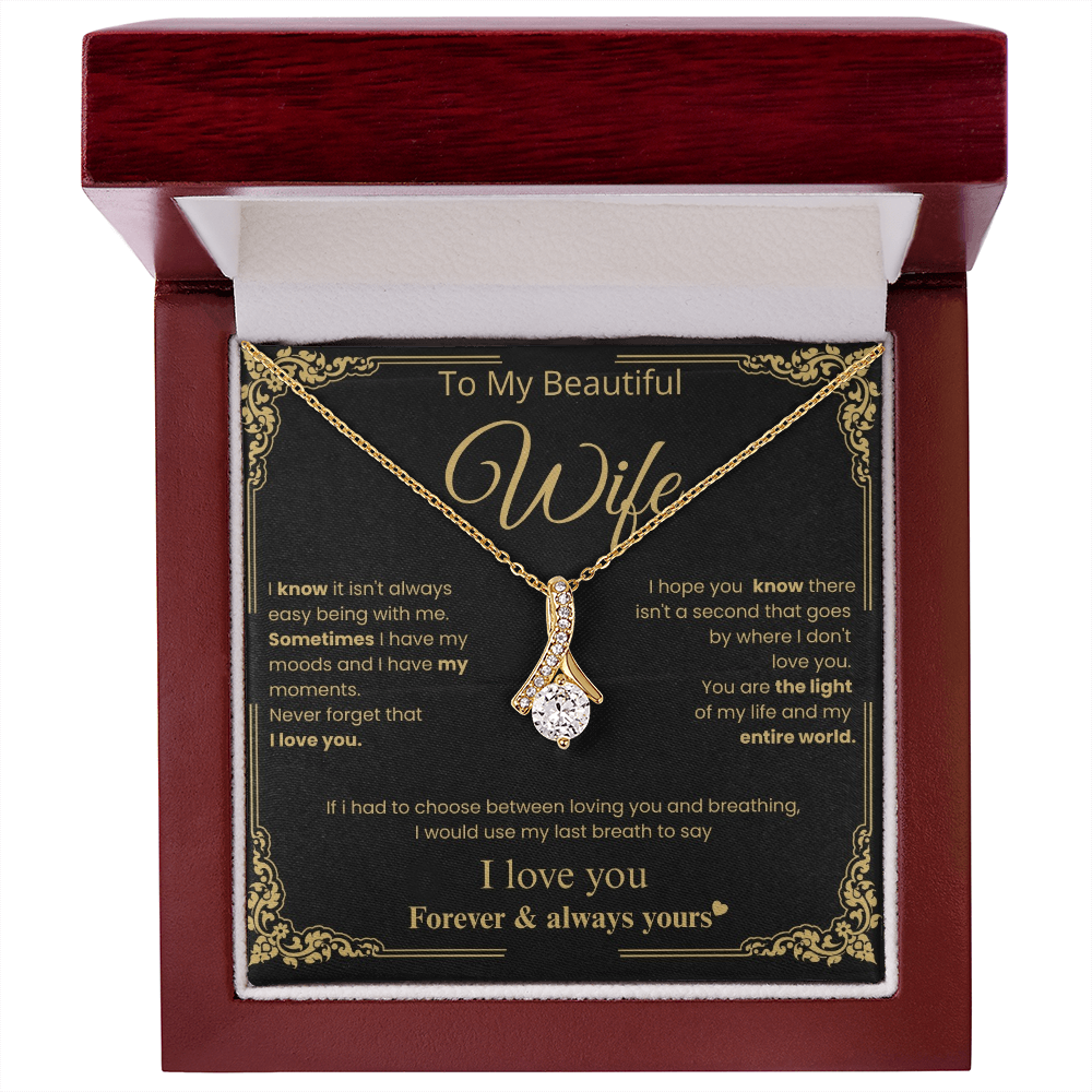 Romantic Wife Love Message Necklace