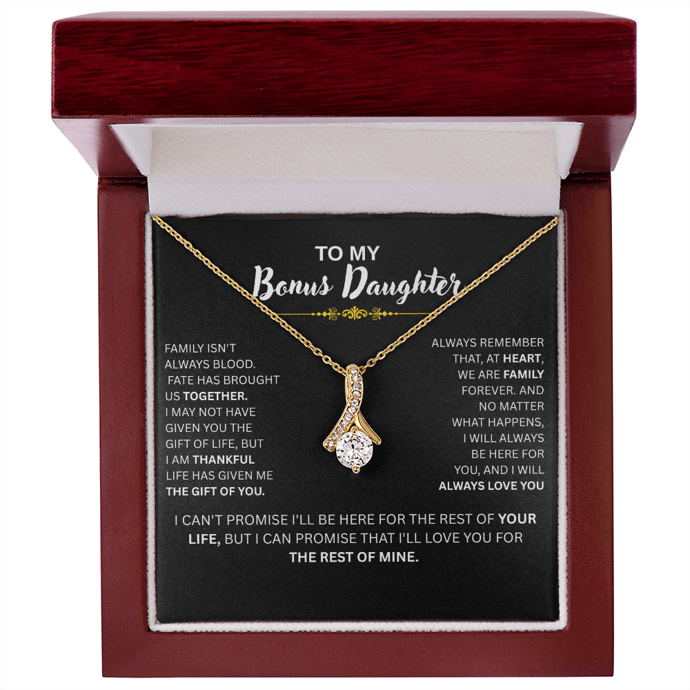 Bonus Daughter Necklace Loving Gift