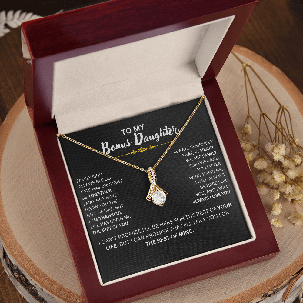 Bonus Daughter Necklace Loving Gift