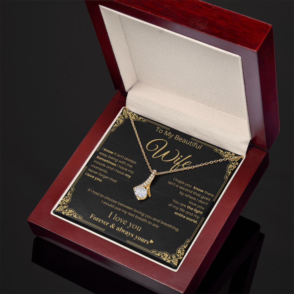 Romantic Wife Love Message Necklace